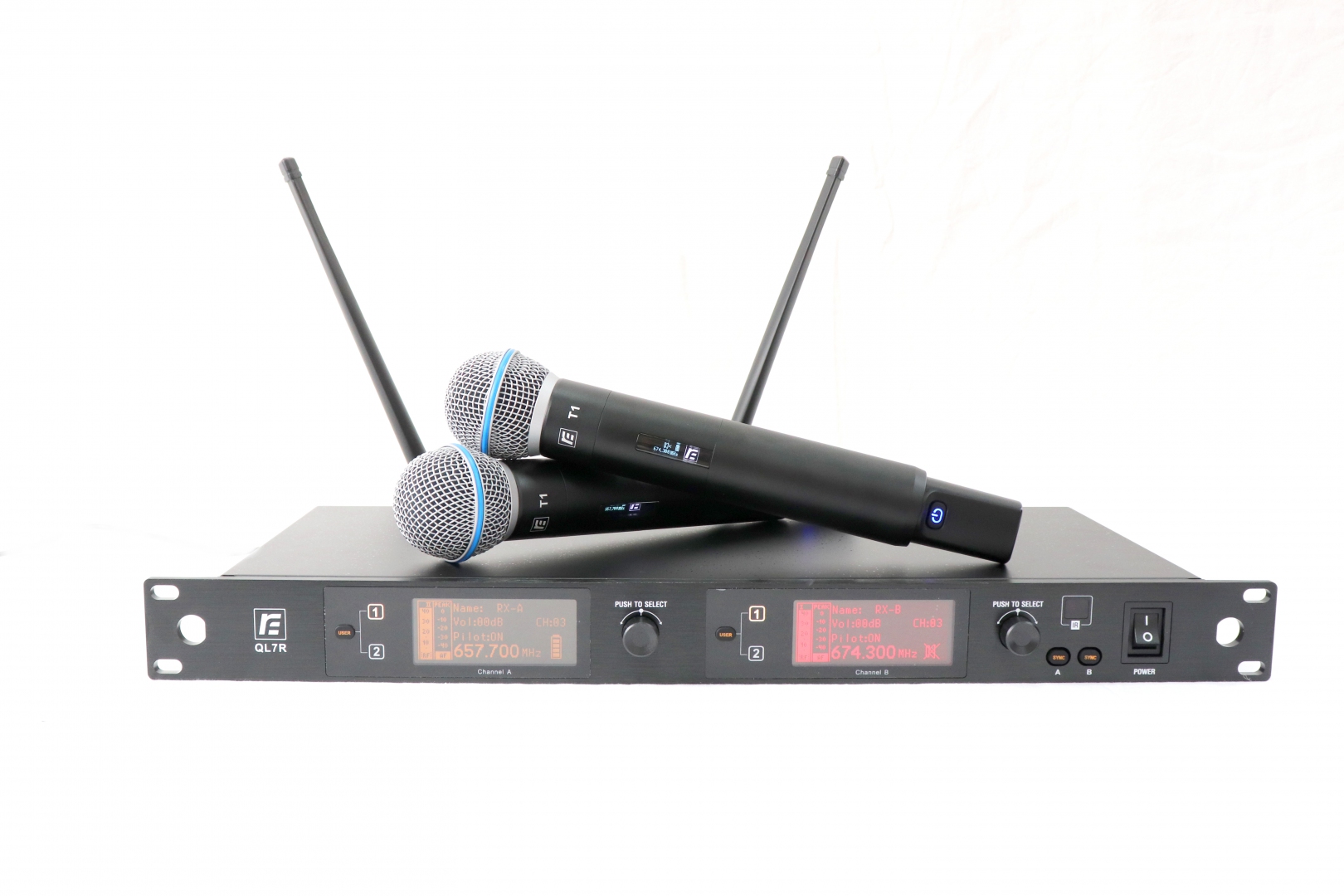 RFIntell QL7R/T1-B 720,500-754,000 МГц 2-канальная радиосистема с 2-мя ручными микрофонами в Никольске
